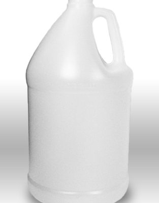 1 Gallon Amber HDPE Plastic Round Jug, 38mm 38-400 - ISSA Packaging